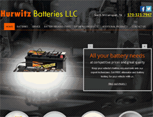 Tablet Screenshot of hurwitzbatteries.com